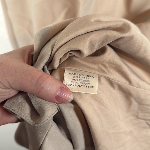 Ndsty Neutral Tan Button Down Career Wear Shirt Dress Size Small - Picture 5 of 10